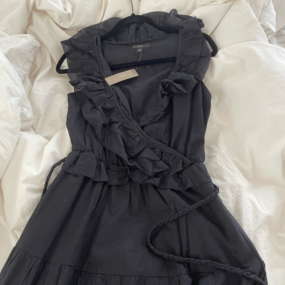 J.CREW LONG RUFFLE DRESS